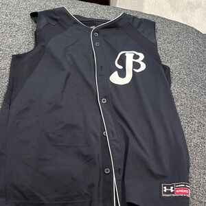 Under Armour black Sleeveless Button-Up Jersey